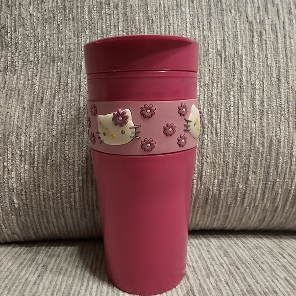 ♡ Vintage Pink Hello Kitty ZAK 16oz Insulated Tumbler Cup Sanrio 2002 ♡ - Picture 6 of 12